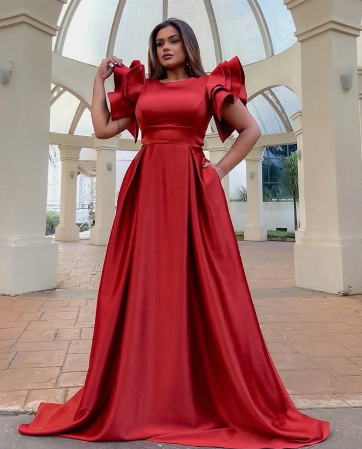 Vestido longo esmeralda com corselet